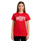 Minimalist Holiday Shirt - Merry Christmas Graphic Apparel