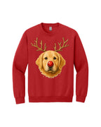 Reindeer Golden Retriever Christmas Design – Cute Holiday Dog Graphic