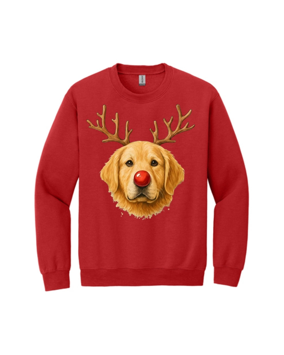 Reindeer Golden Retriever Christmas Design – Cute Holiday Dog Graphic