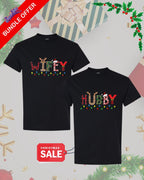 Holiday Shirt - Matching Couple Christmas Clothing – Hubby & Wifey Christmas Lights Design