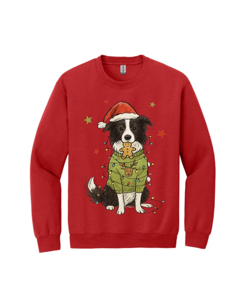 Border Collie Christmas Lights Design – Cute Holiday Dog Lover Gift