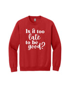 Is It Too Late To Be Good?