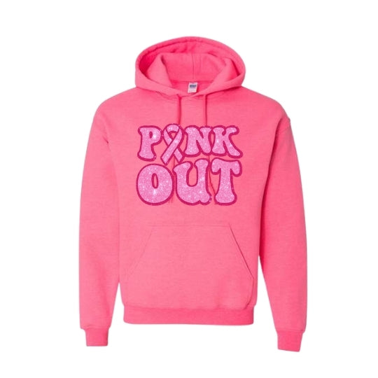 Pink Out Glitter Hoodie