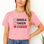Single Taken Cheer Valentine Shirt | Cheerleader Valentine Sweatshirt | Cheer Life Apparel