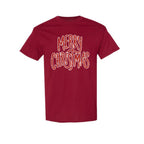 Minimalist Holiday Shirt - “Merry Christmas” Glitter Script Design