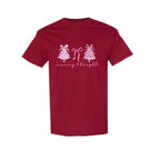Holiday Shirt - Merry & Bright Pink Christmas Graphic