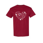 Minimalist Holiday Shirt - Festive Heart Christmas Icons