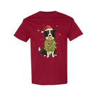 Merry & Furry Tees: Border Collie Christmas Lights Design – Cute Holiday Dog Lover Gift