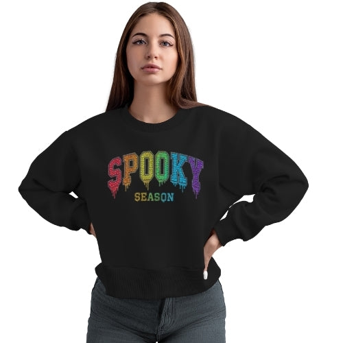 Rhinestone Rainbow “Spooky Season” Sweatshirt
