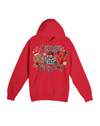 Merry Christmas Paw Print Buffalo Plaid Holiday Apparel – Cute Festive Dog Lover Design