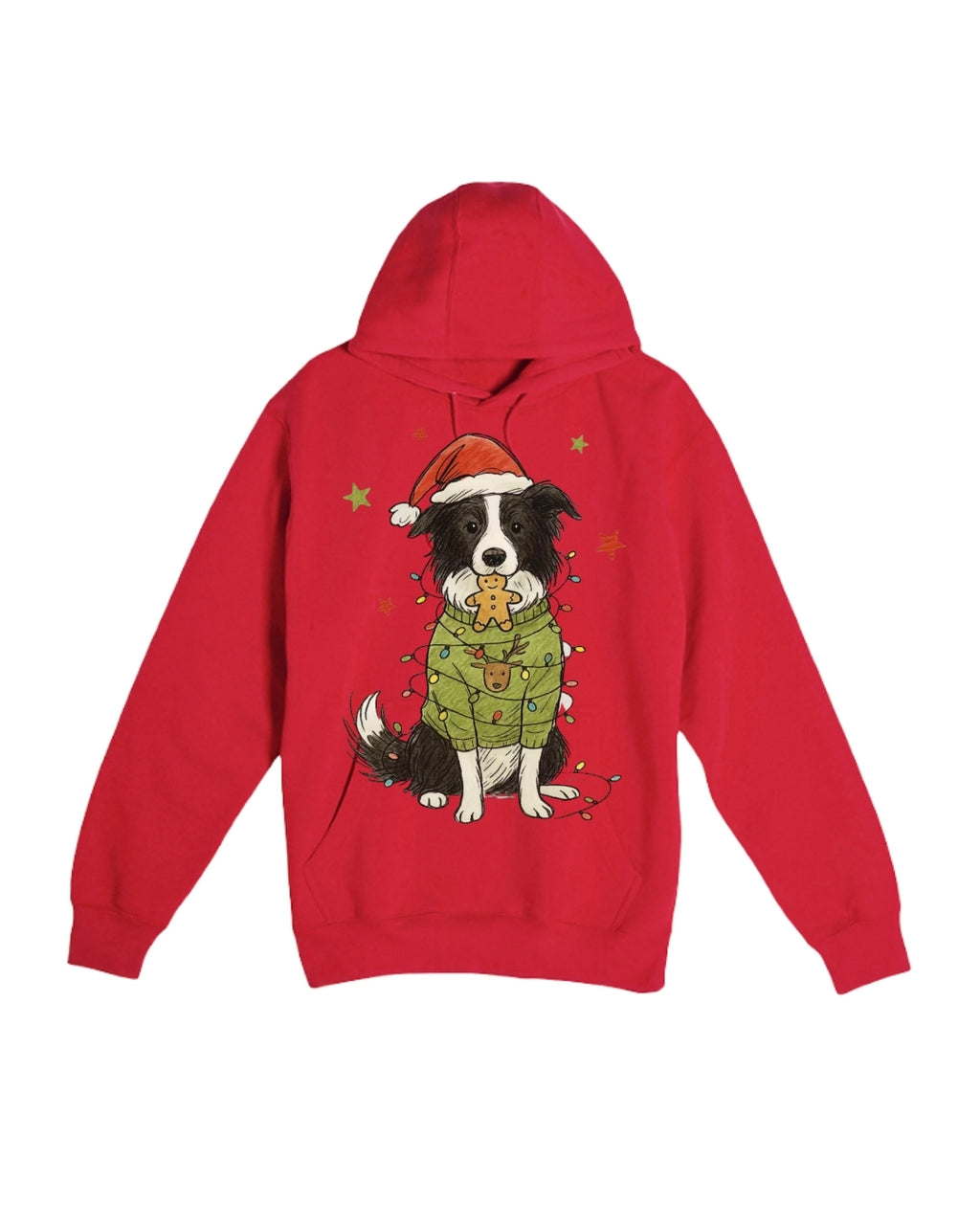 Border Collie Christmas Lights Design – Cute Holiday Dog Lover Gift