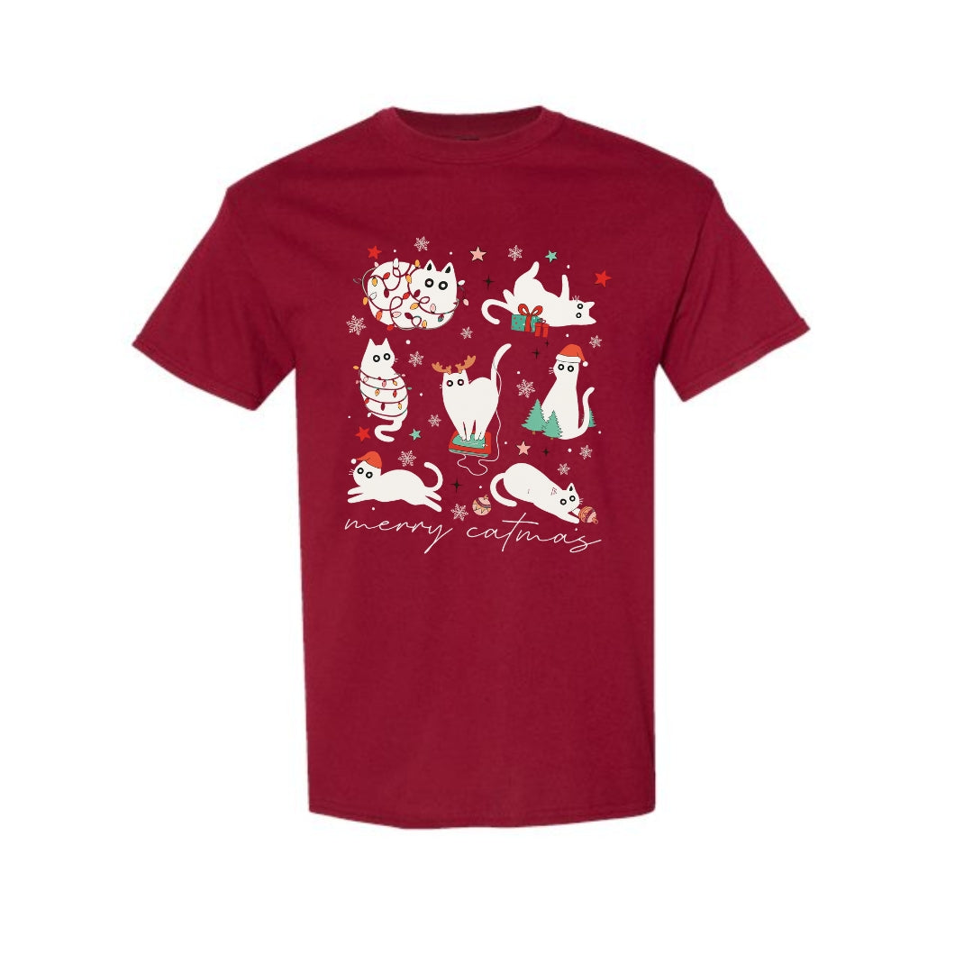 Christmas Tee for Pet Parents : Merry Catmas – Funny Christmas Cat Lover Gift