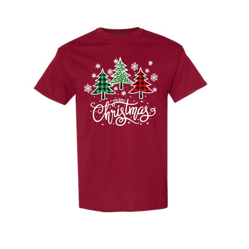 Holiday Shirt -Merry Christmas 3 Graphic Trees