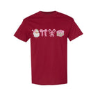 Holiday Shirt -Pink Christmas Icons Graphic