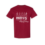 Minimalist Holiday Shirt - Merry Merry Christmas Graphic Tee