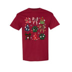 Merry & Furry Tees:Festive Paw Prints and Christmas Trees