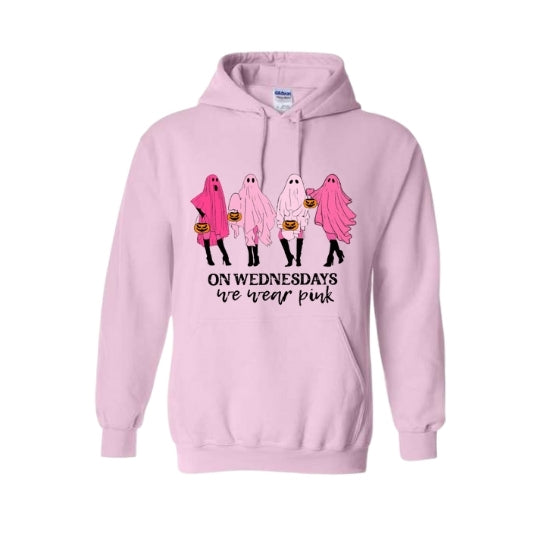 On Wednesdays We Wear Pink Ghost Hoodie