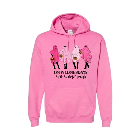 On Wednesdays We Wear Pink Ghost Hoodie