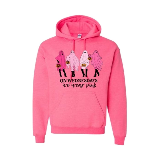 On Wednesdays We Wear Pink Ghost Hoodie