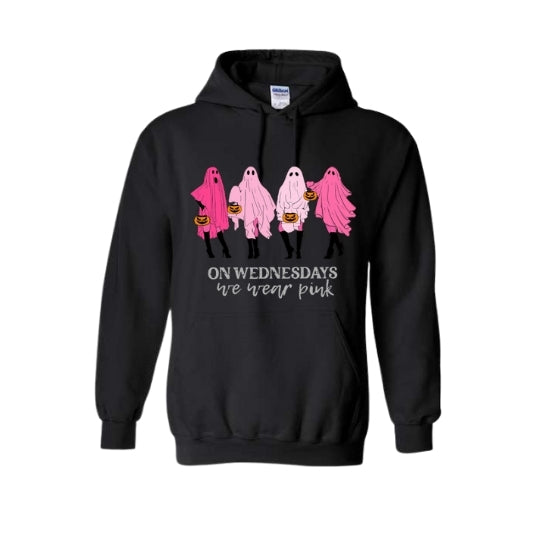 On Wednesdays We Wear Pink Ghost Hoodie