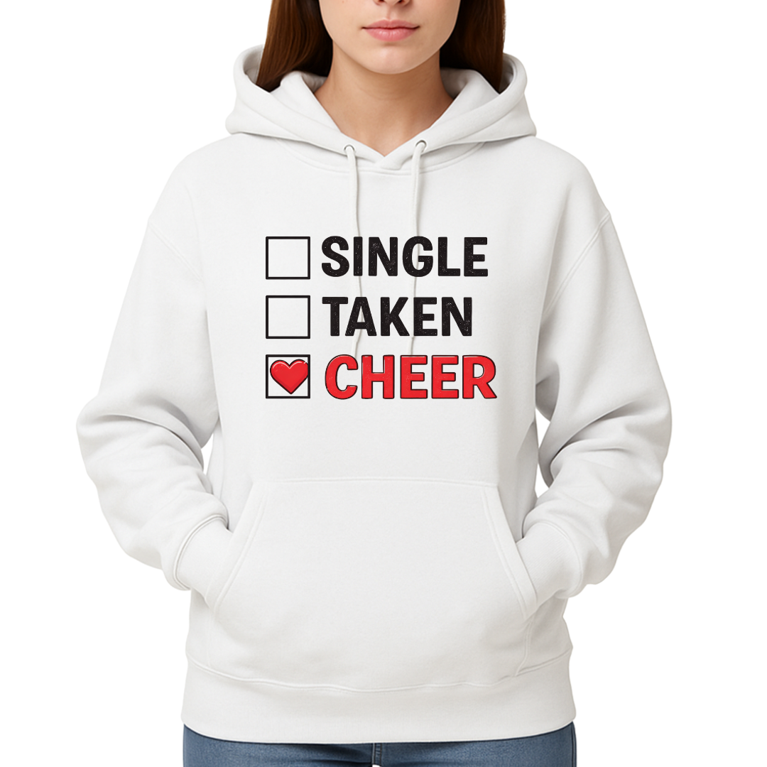 Single Taken Cheer Valentine Shirt | Cheerleader Valentine Sweatshirt | Cheer Life Apparel