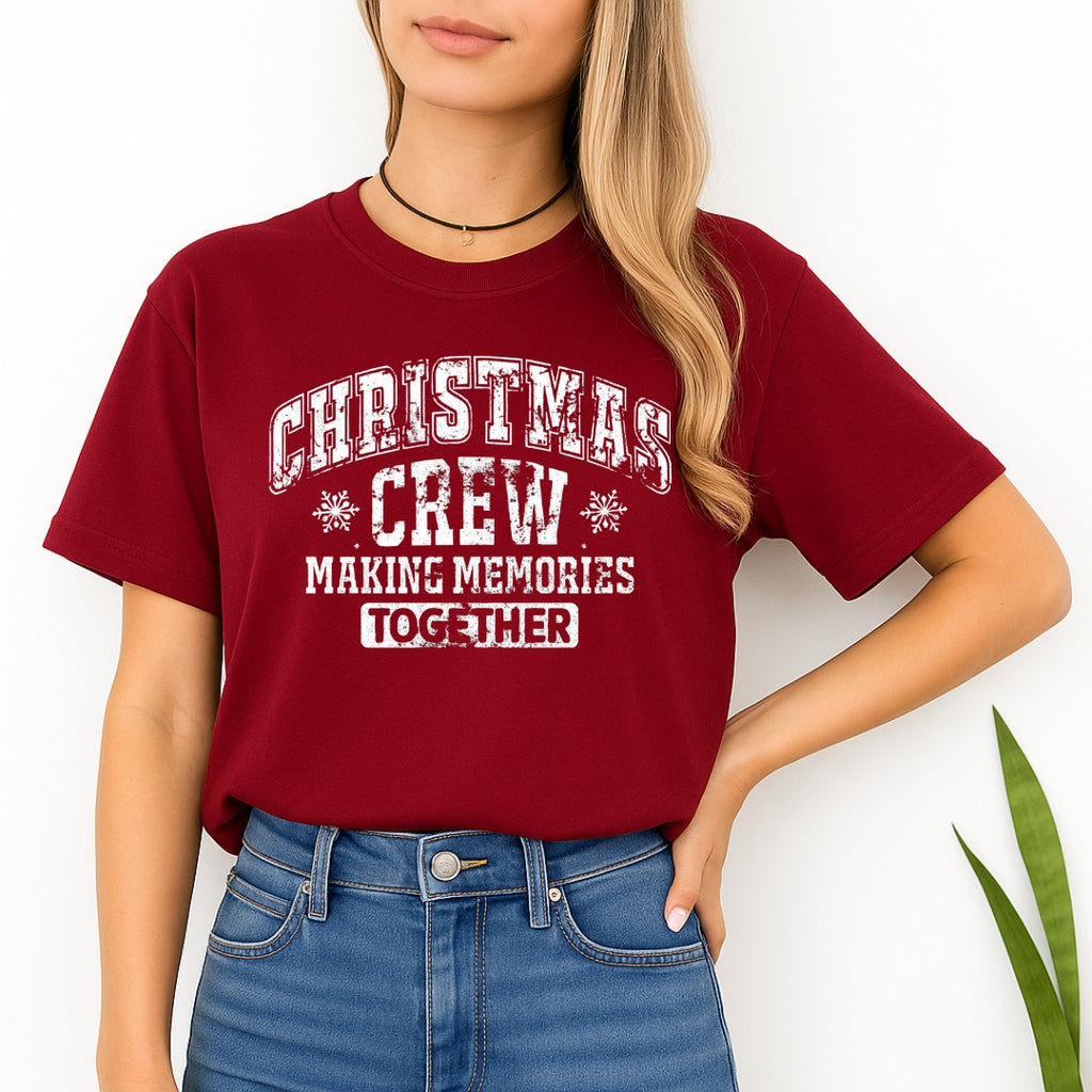 Minimalist Holiday Shirt - “Christmas Crew – Making Memories Together” Design