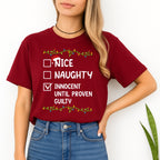 FUNNY HOLIDAY SHIRT: Innocent Until Proven Guilty