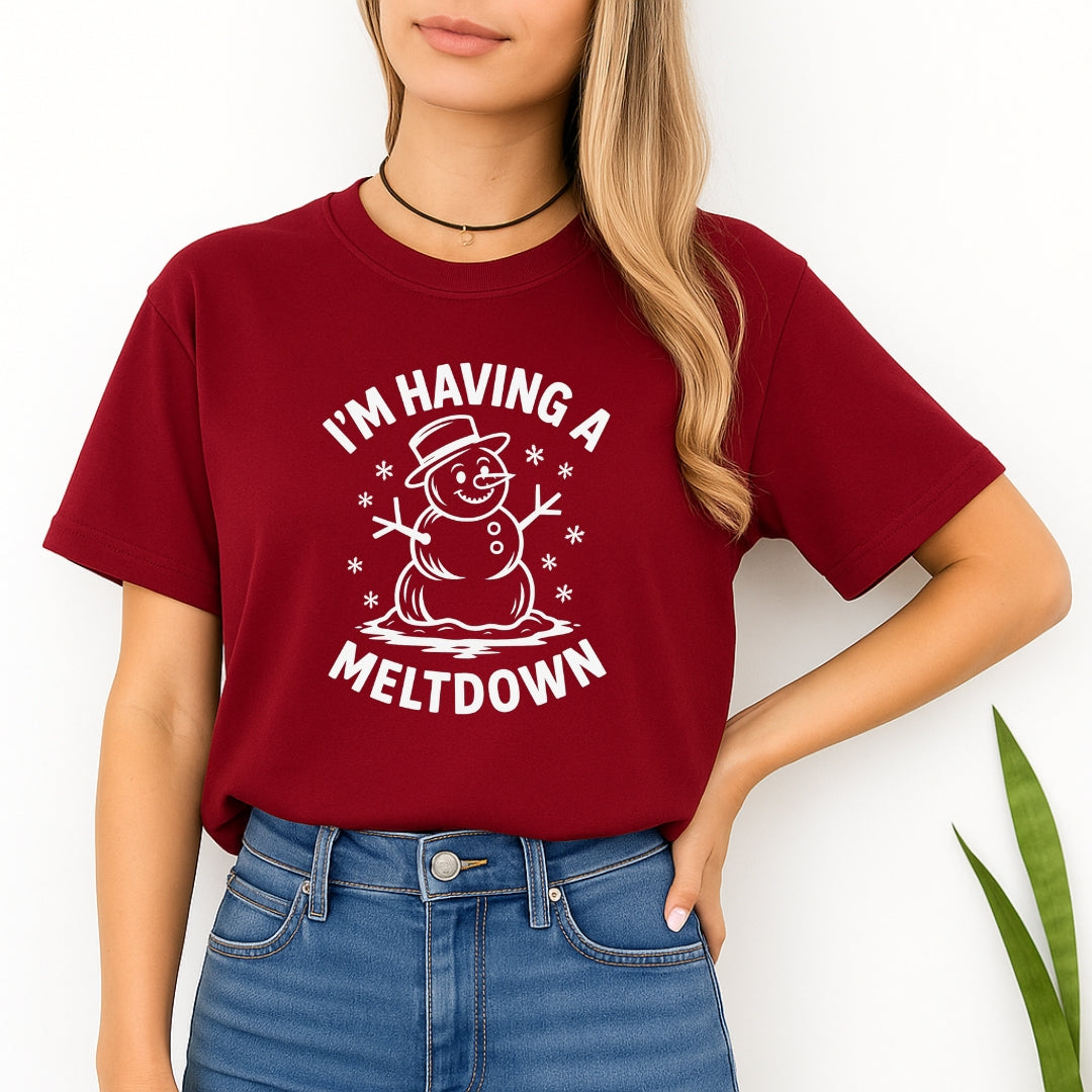 FUNNY HOLIDAY SHIRT: I’m Having a Meltdown – Funny Snowman Christmas Design
