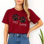 Merry & Furry Tees: “Happy Pawlidays Festive Paw Print Lights Design”