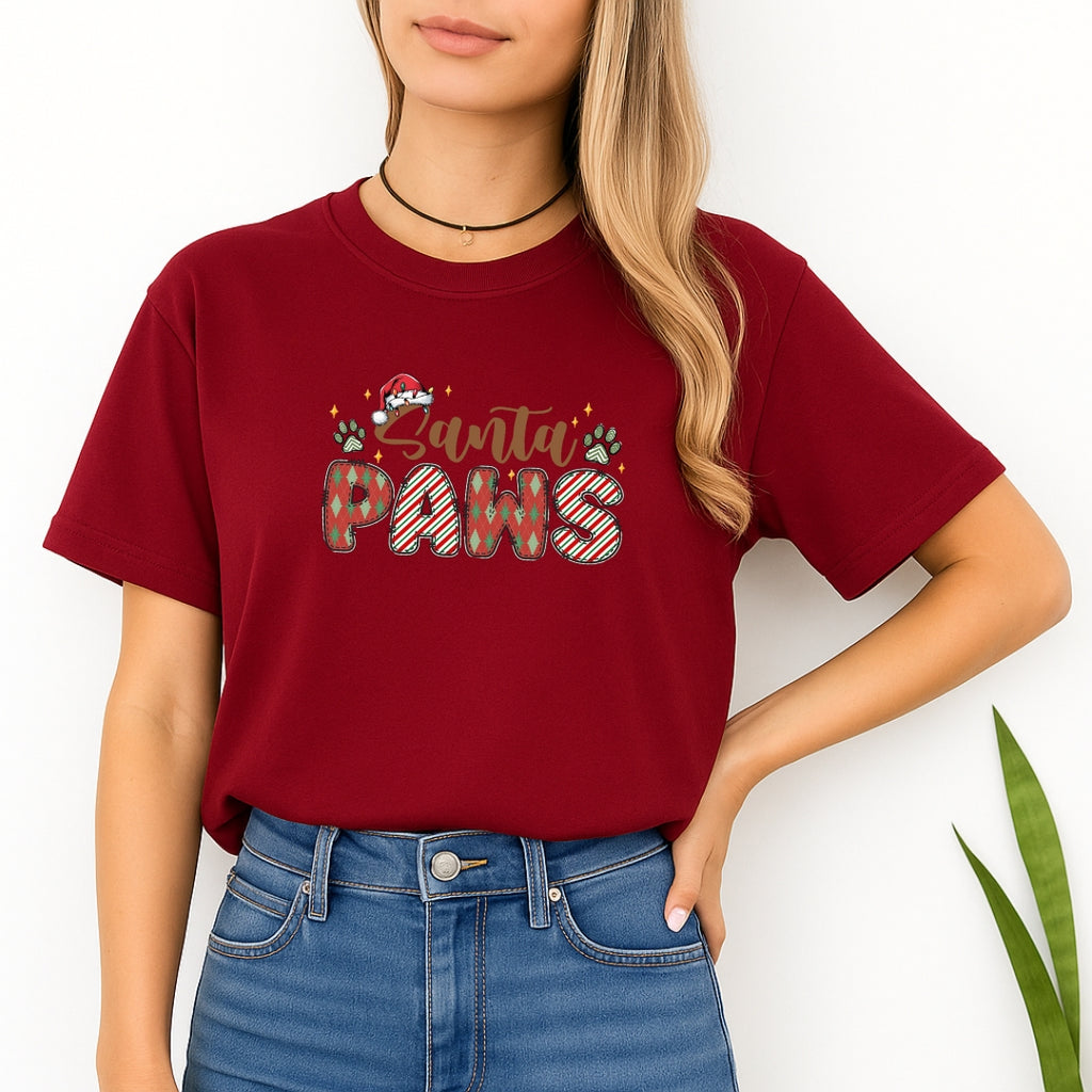 Merry & Furry Tees: Santa Paws Christmas Apparel – Cute Holiday Pet Lover Design