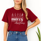 Minimalist Holiday Shirt - Merry Merry Christmas Graphic Tee