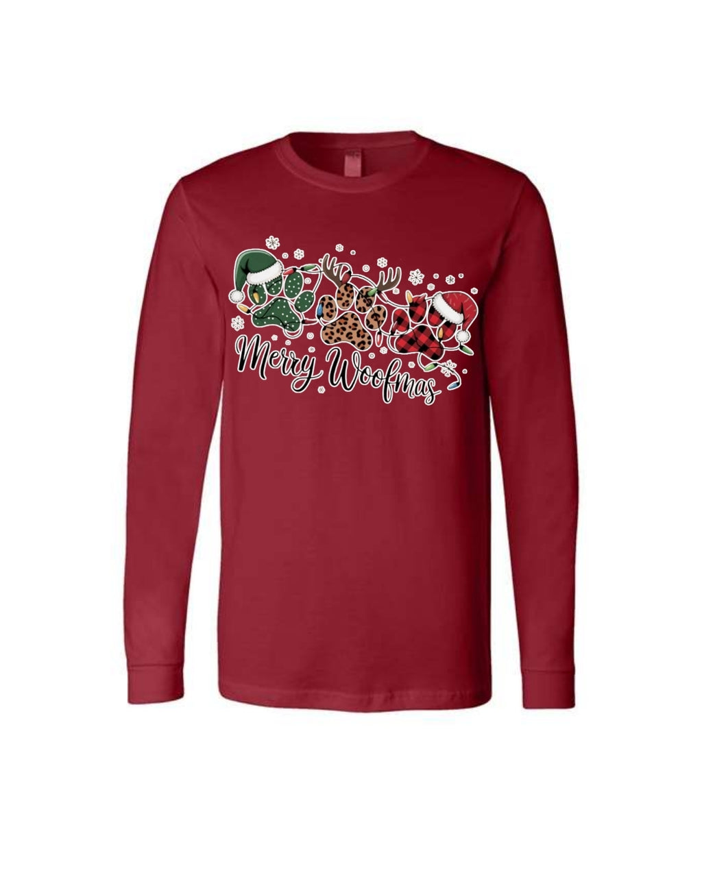 Merry Woofmas Paw Print Apparel – Festive Dog Lover Christmas Gift
