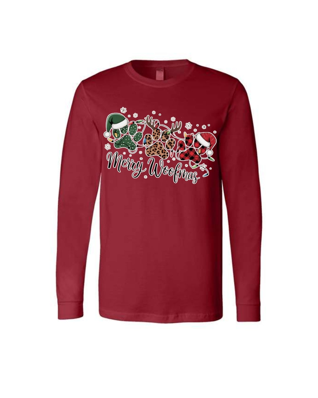 Merry Woofmas Paw Print Apparel – Festive Dog Lover Christmas Gift