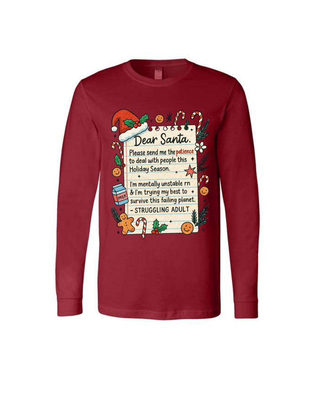 “Dear Santa: Struggling Adult Holiday Survival Design”