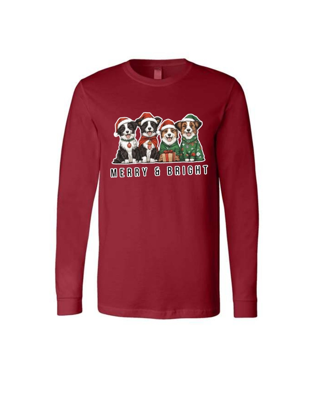 Merry & Bright Border Collie Christmas Design – Festive Holiday Dog Lover Gift