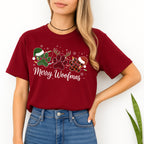Merry & Furry Tees: Merry Woofmas Paw Print Apparel – Festive Dog Lover Christmas Gift