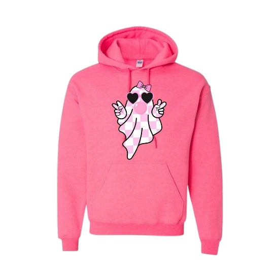 Pink Ghost Peace Hoodie