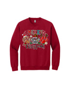 Merry Christmas Paw Print Buffalo Plaid Holiday Apparel – Cute Festive Dog Lover Design