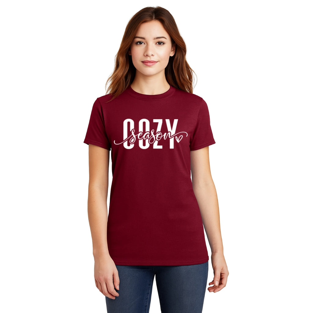 Minimalist Holiday Shirt - Cozy Season Script Design