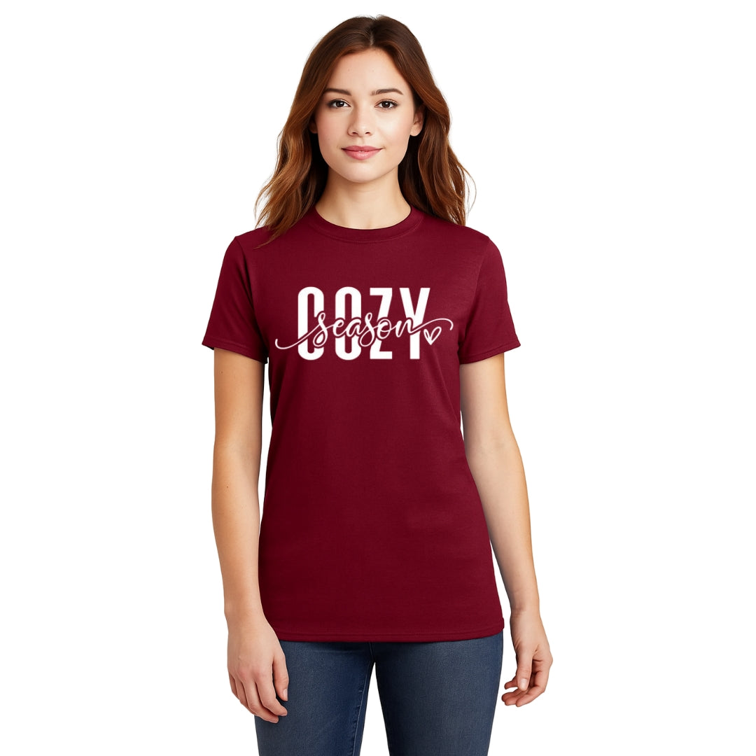 Minimalist Holiday Shirt - Cozy Season Script Design