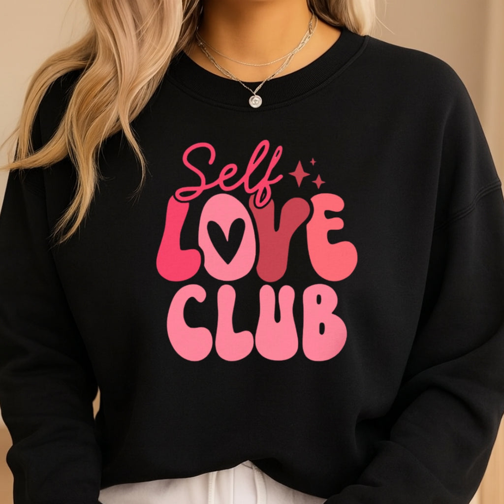 Self Love Club Sweatshirt & Tee – Valentine’s Day Self-Care Outfit