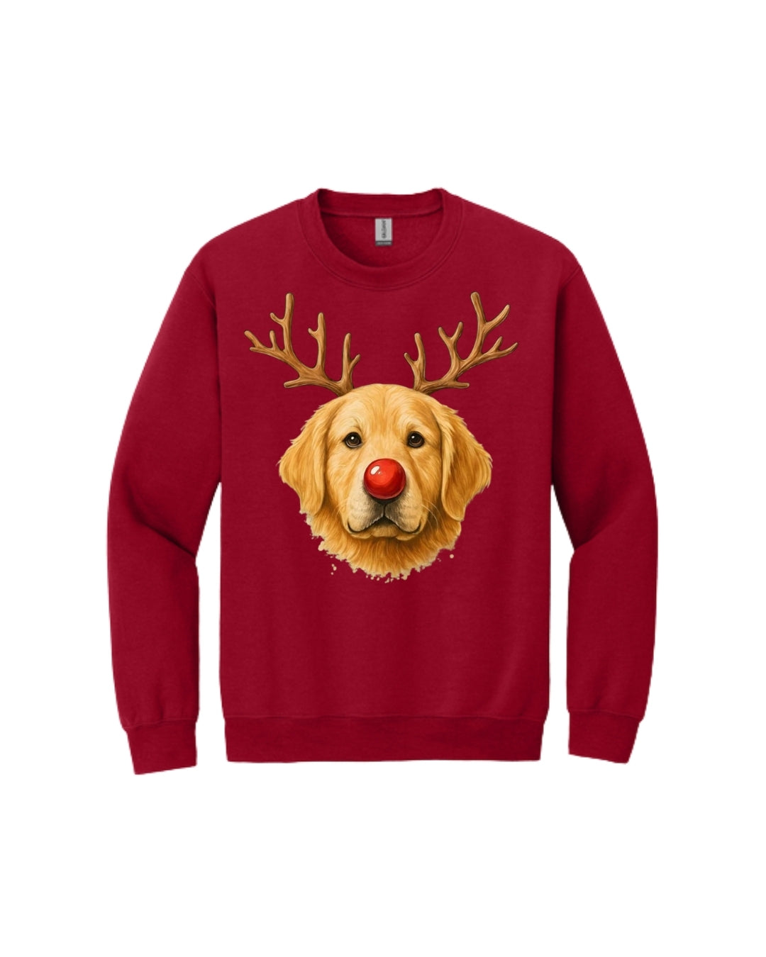 Reindeer Golden Retriever Christmas Design – Cute Holiday Dog Graphic