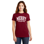 Minimalist Holiday Shirt - “Merry Christmas” Bold Letter Design