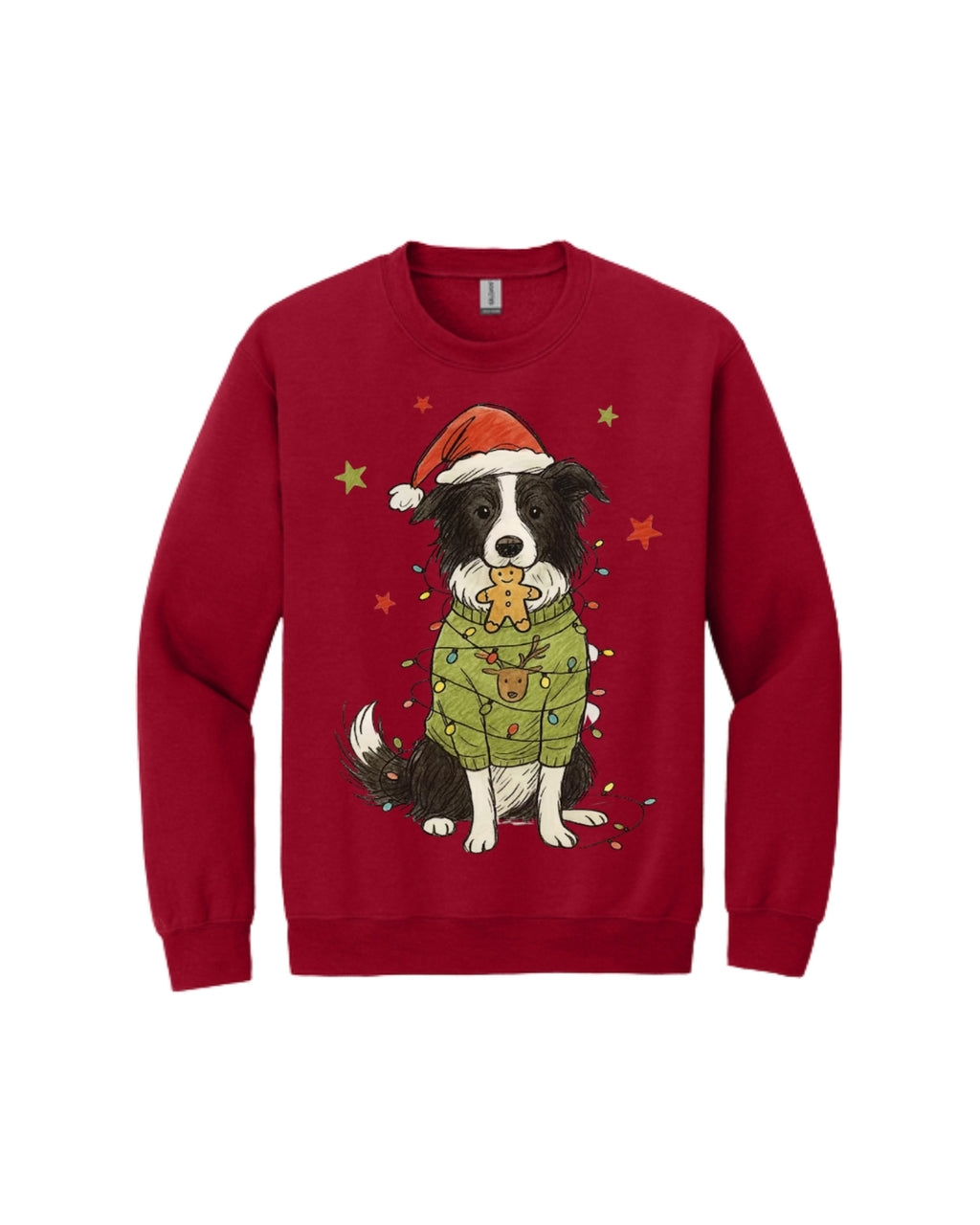 Border Collie Christmas Lights Design – Cute Holiday Dog Lover Gift