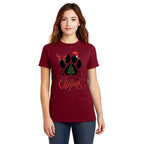 Merry & Furry Tees: Merry Christmas Paw Print Holiday Apparel – Festive Pet Lover Christmas Design