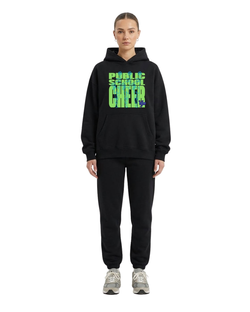 Wesley Padilla Hoodie + Jogger Set - Public Cheer (Neon Green Logo)