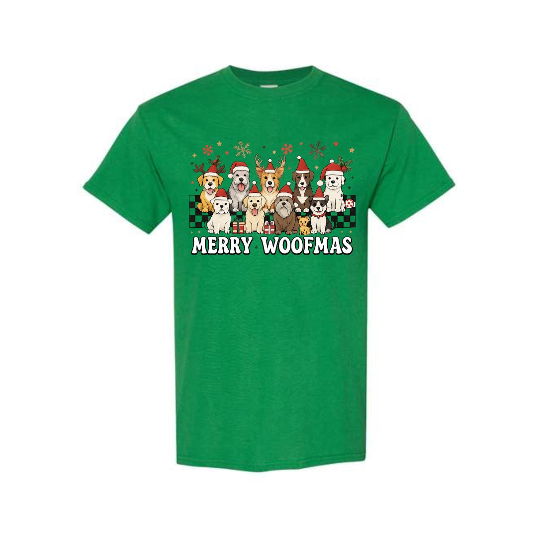 Christmas Tee for Pet Parents : Merry Woofmas Dog Lover Apparel