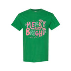 Holiday Shirt - Merry and Bright Pastel Christmas Graphic