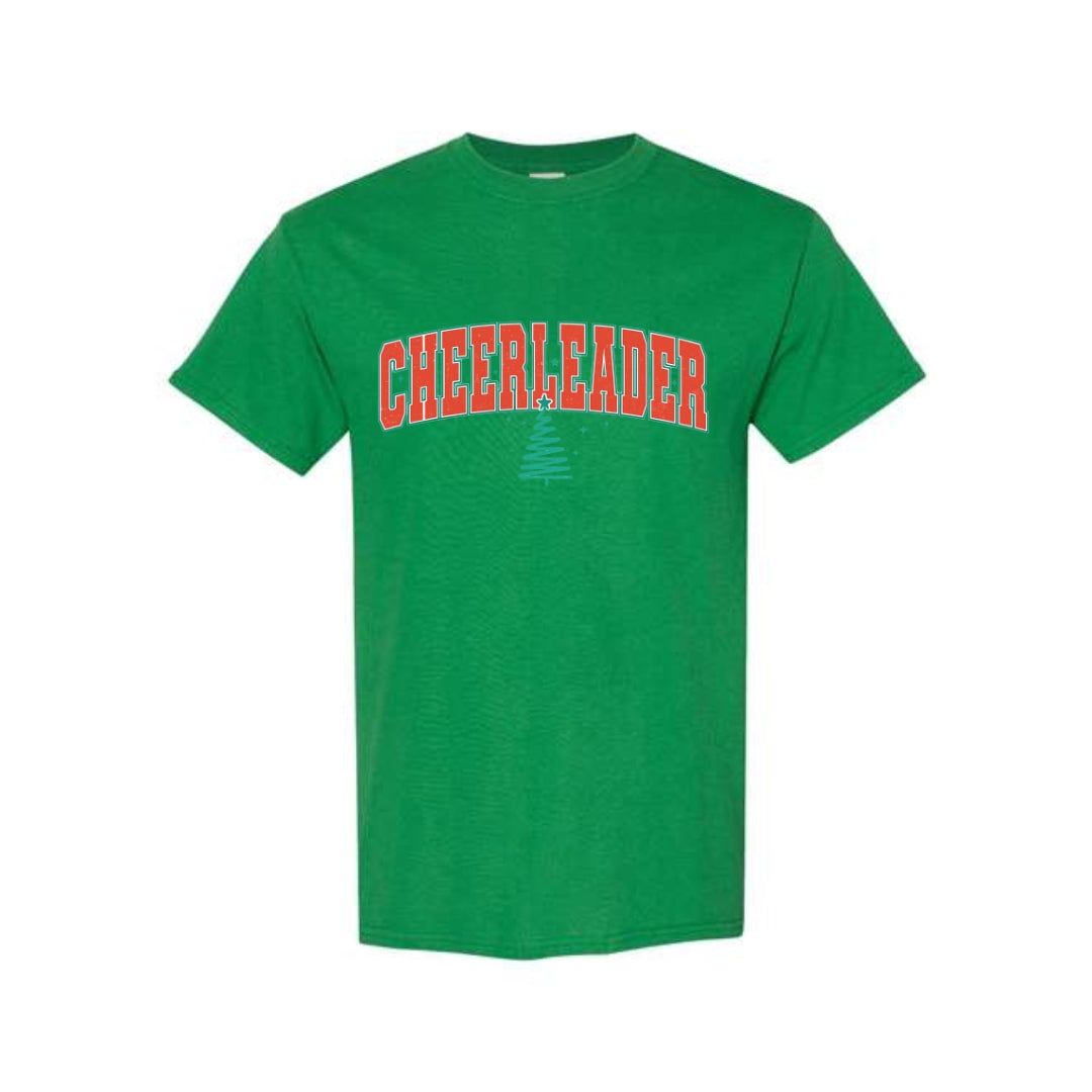 Holiday Shirt - Festive “Cheerleader” Christmas Apparel – Perfect Holiday Spirit Wear for Cheer Teams