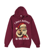 “I Don’t Believe in You Either” Funny Santa Christmas Design